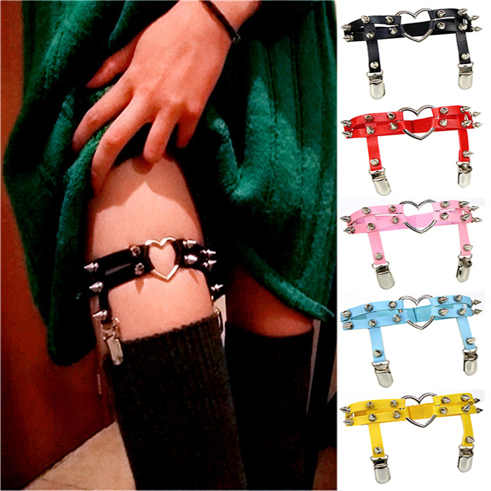 1Pcs Women Punk Goth Heart PU  - Body Jewelry Rings recensione e prezzo