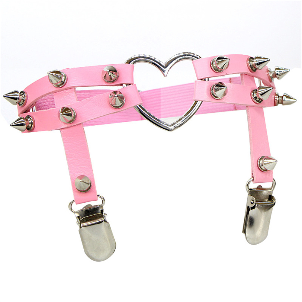 1Pcs Women Punk Goth Heart PU  - Body Jewelry Rings recensione e prezzo