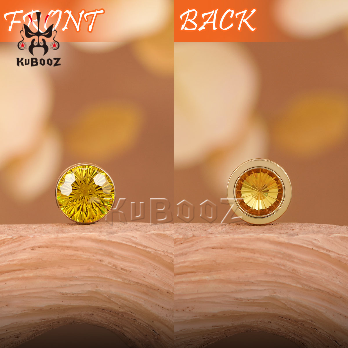 2PCS Shiny Yellow Crystal Diam - Yellow Body Jewelry recensione e prezzo