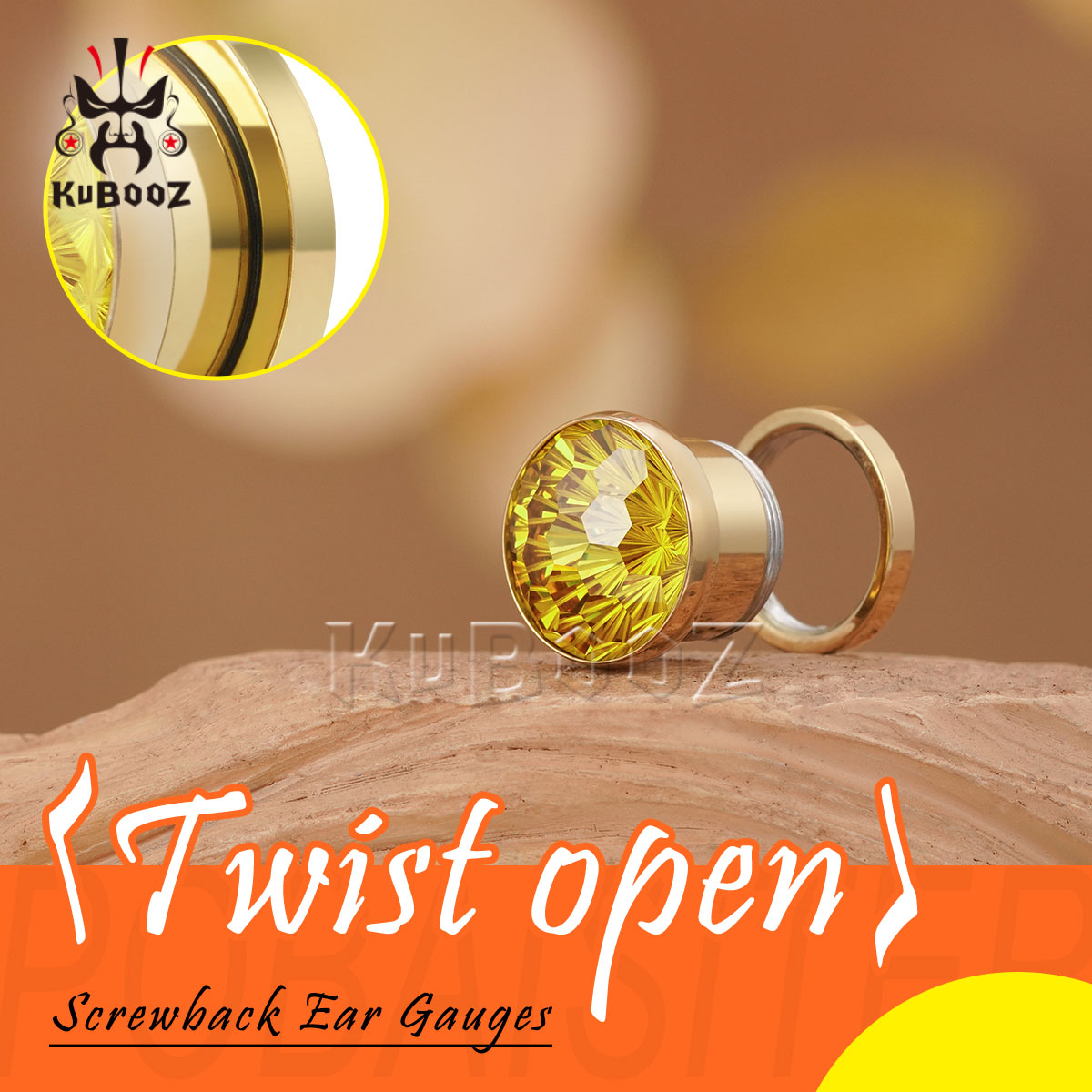 2PCS Shiny Yellow Crystal Diam - Yellow Body Jewelry recensione e prezzo