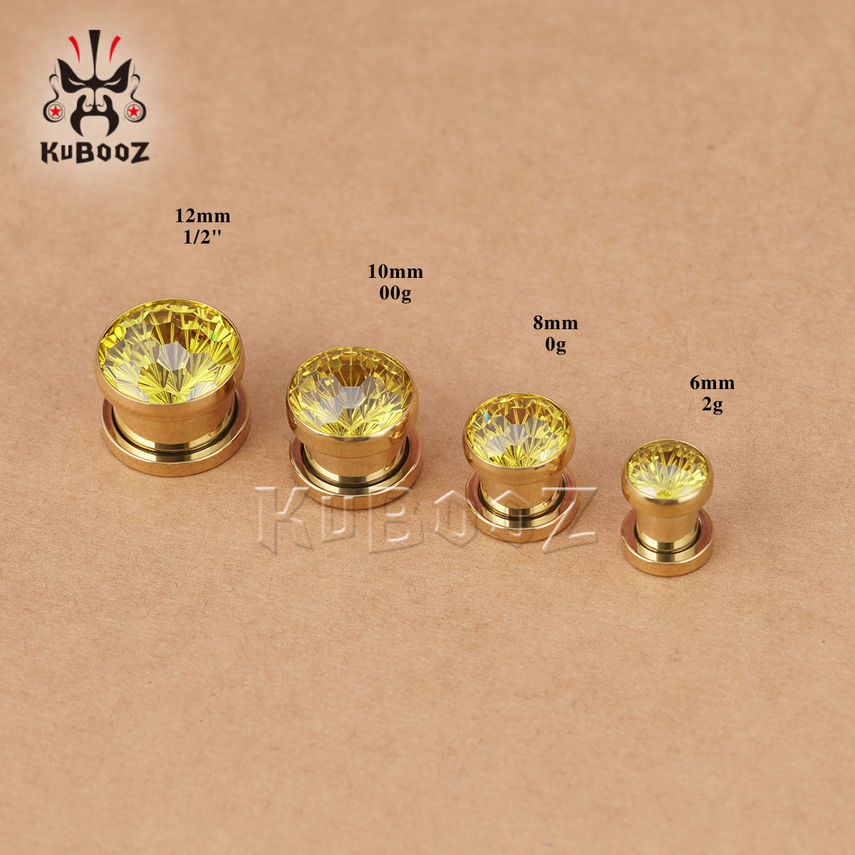 2PCS Shiny Yellow Crystal Diam - Yellow Body Jewelry recensione e prezzo