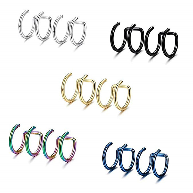 2Pcs 316L Stainless Steel Clip - Body Jewelry Ear Piercing recensione e prezzo