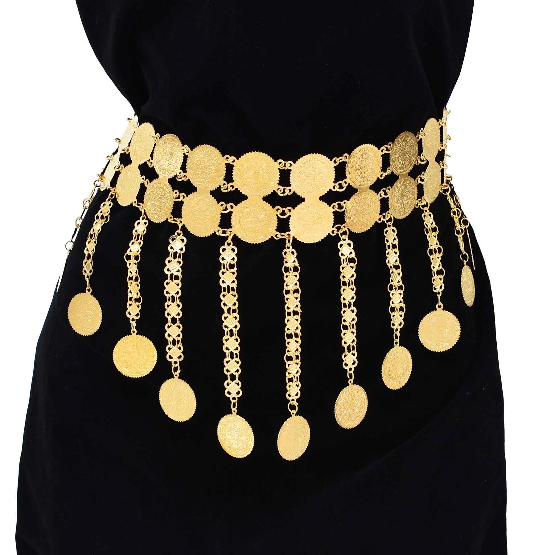 Golden Double Layer Coins Long - Body Jewelry Indian recensione e prezzo