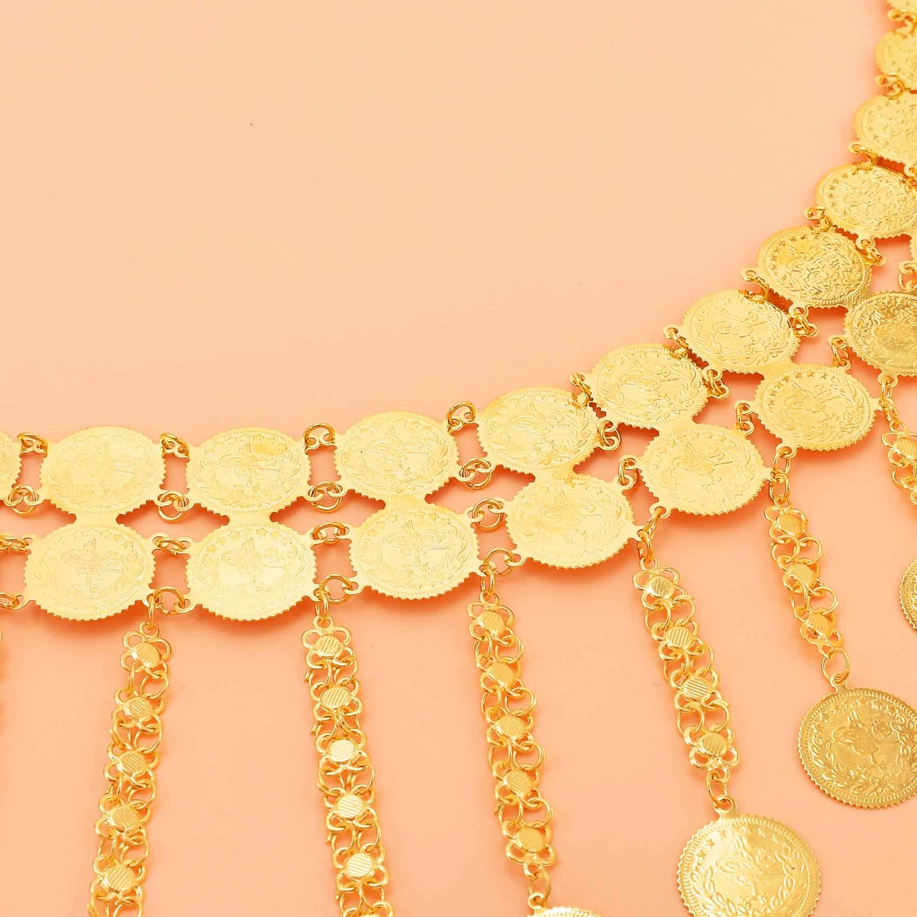 Golden Double Layer Coins Long - Body Jewelry Indian recensione e prezzo