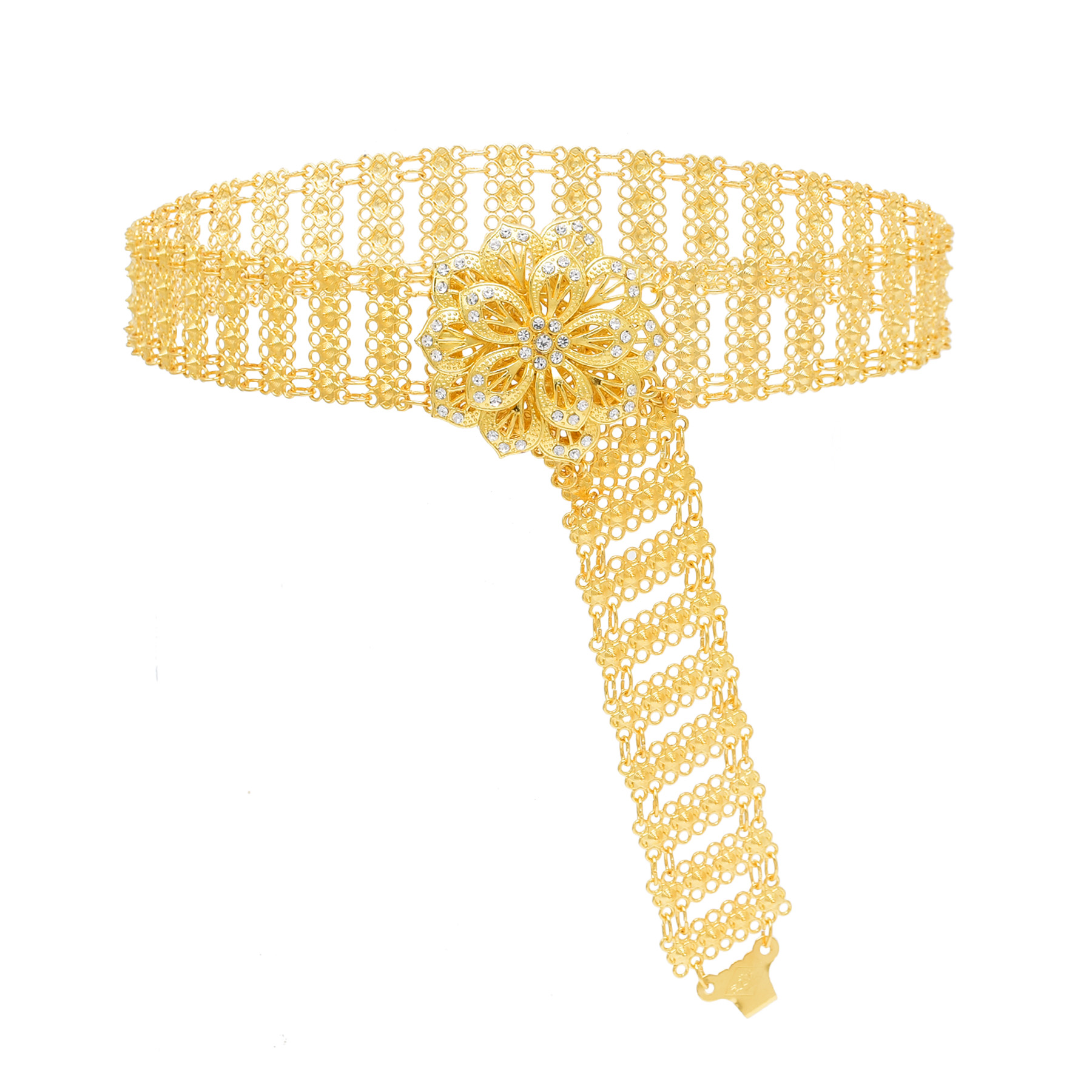 Golden Metal Big 3D Flower Cha - Body Jewelry Indian recensione e prezzo