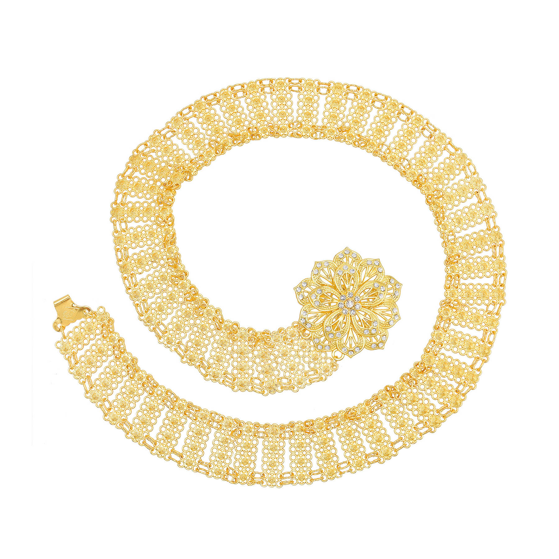 Golden Metal Big 3D Flower Cha - Body Jewelry Indian recensione e prezzo