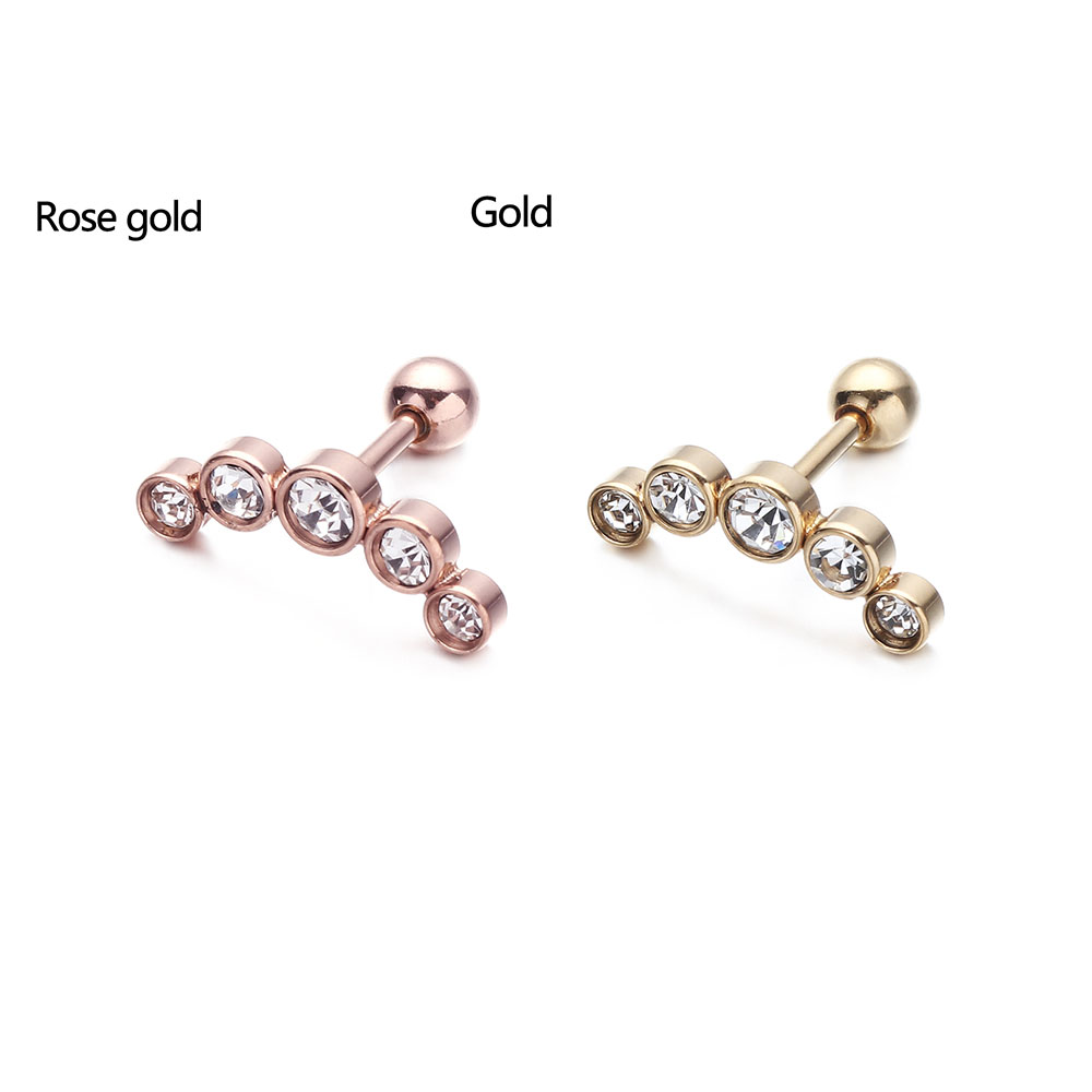 1Pcs Fashion 16G Crystal Gem O - Body Jewelry Ear Piercing recensione e prezzo