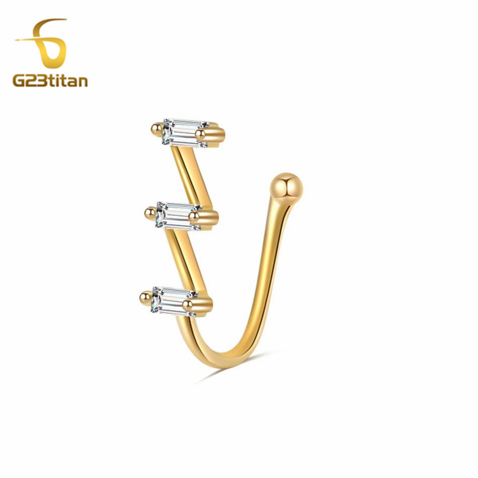 1pc Fake Nose Piercing Ring Wo - Body Jewelry Ear Piercing recensione e prezzo