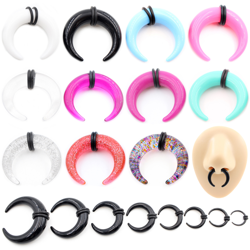 2pcs Acrylic C Sahpe Buffalo H - Septum Clicker Ring recensione e prezzo