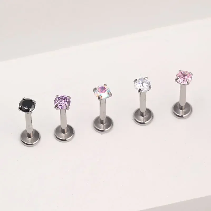 1Pcs G23 Titanium Piercing CZ  - Body Jewelry Internally Threaded recensione e prezzo
