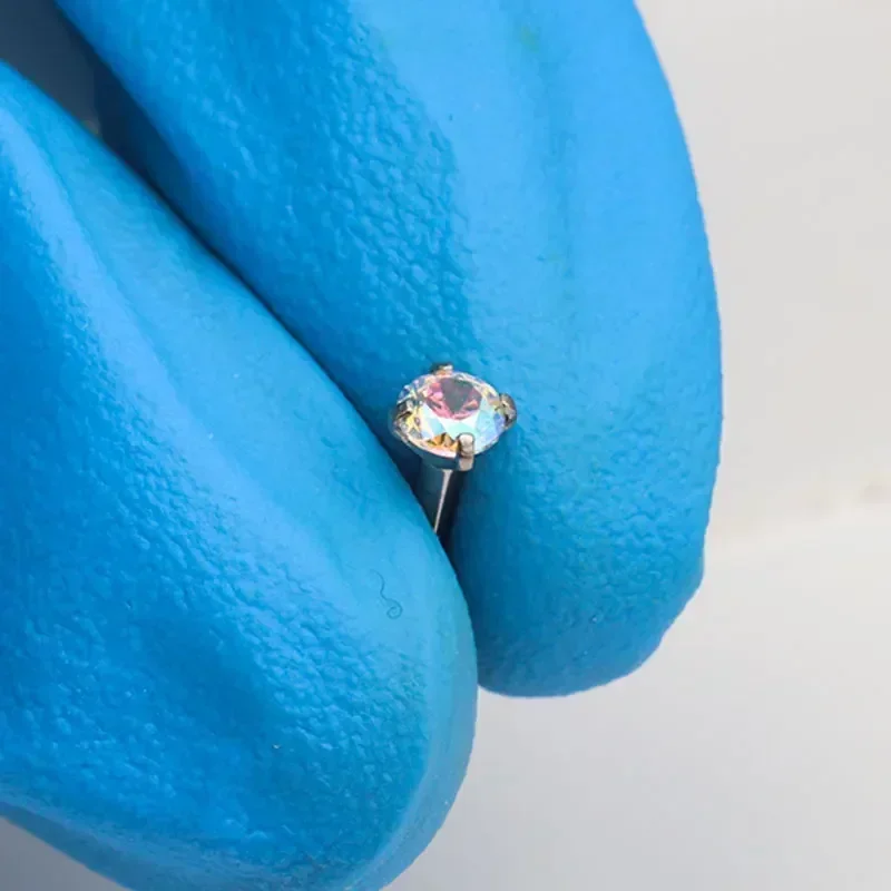 1Pcs G23 Titanium Piercing CZ  - Body Jewelry Internally Threaded recensione e prezzo