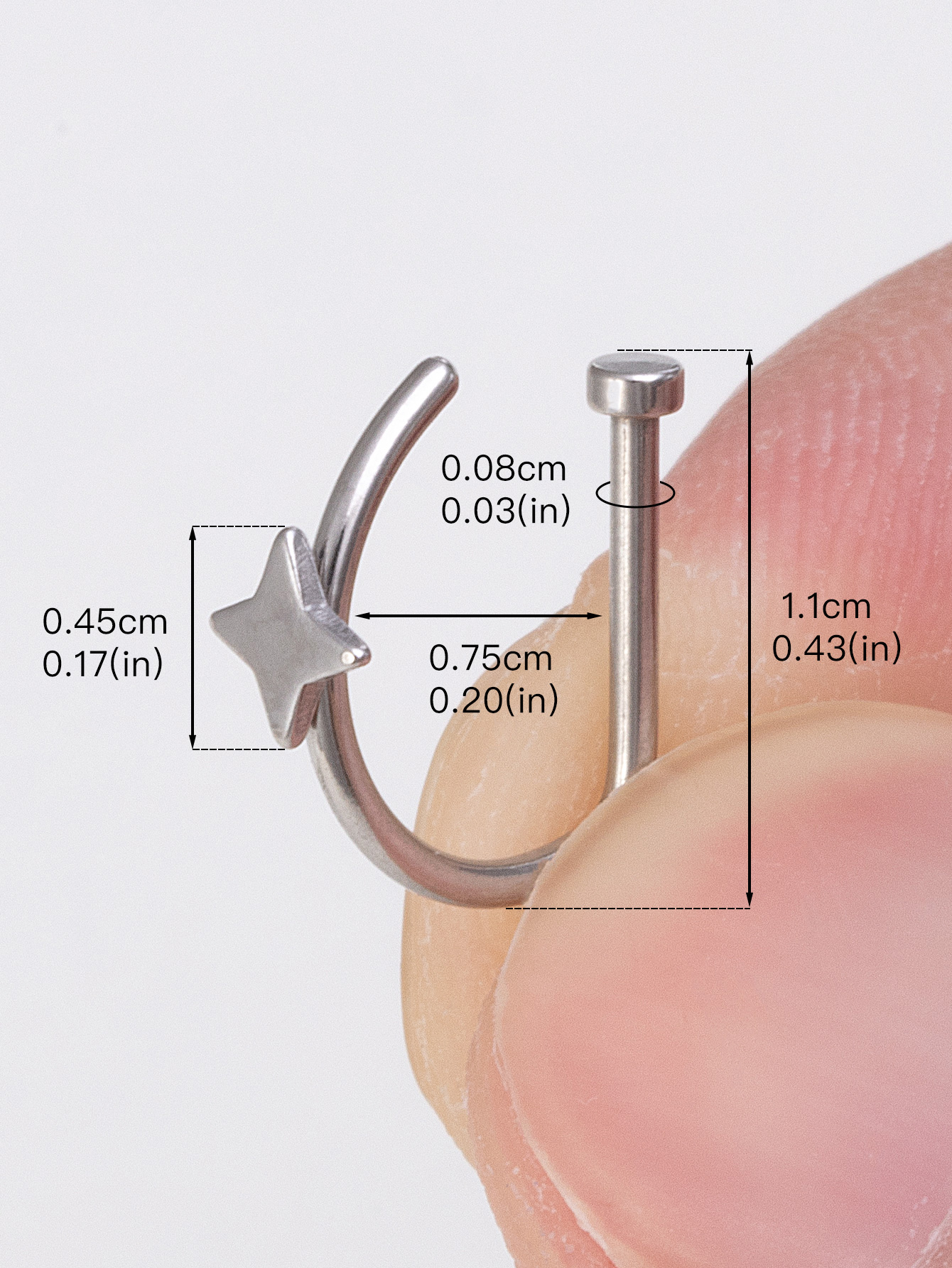 1pc Weld Rivet Butterfly D Sha - Septum Clicker Ring recensione e prezzo