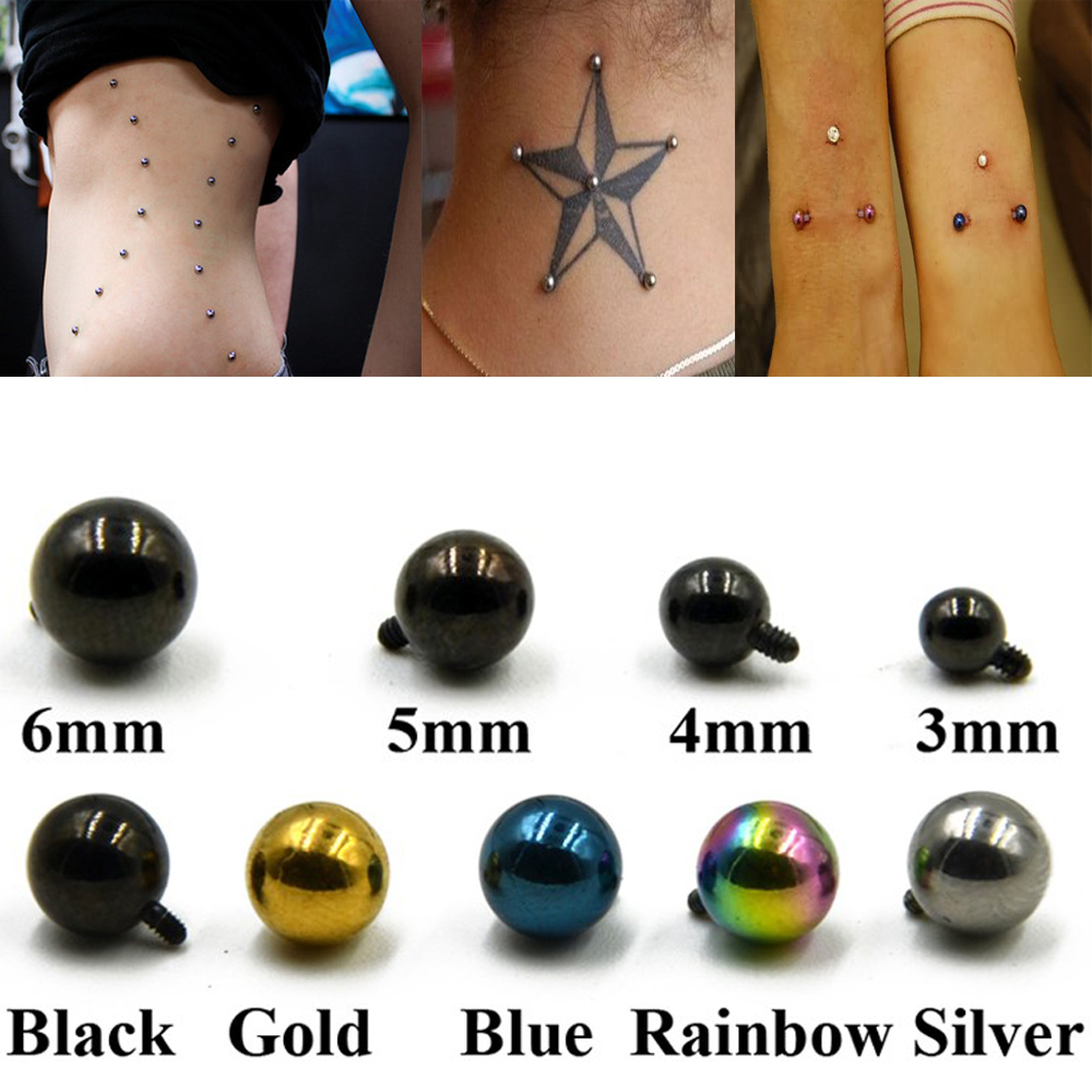 1pcs Surgical Steel Micro Derm - Dermal Anchor Top recensione e prezzo