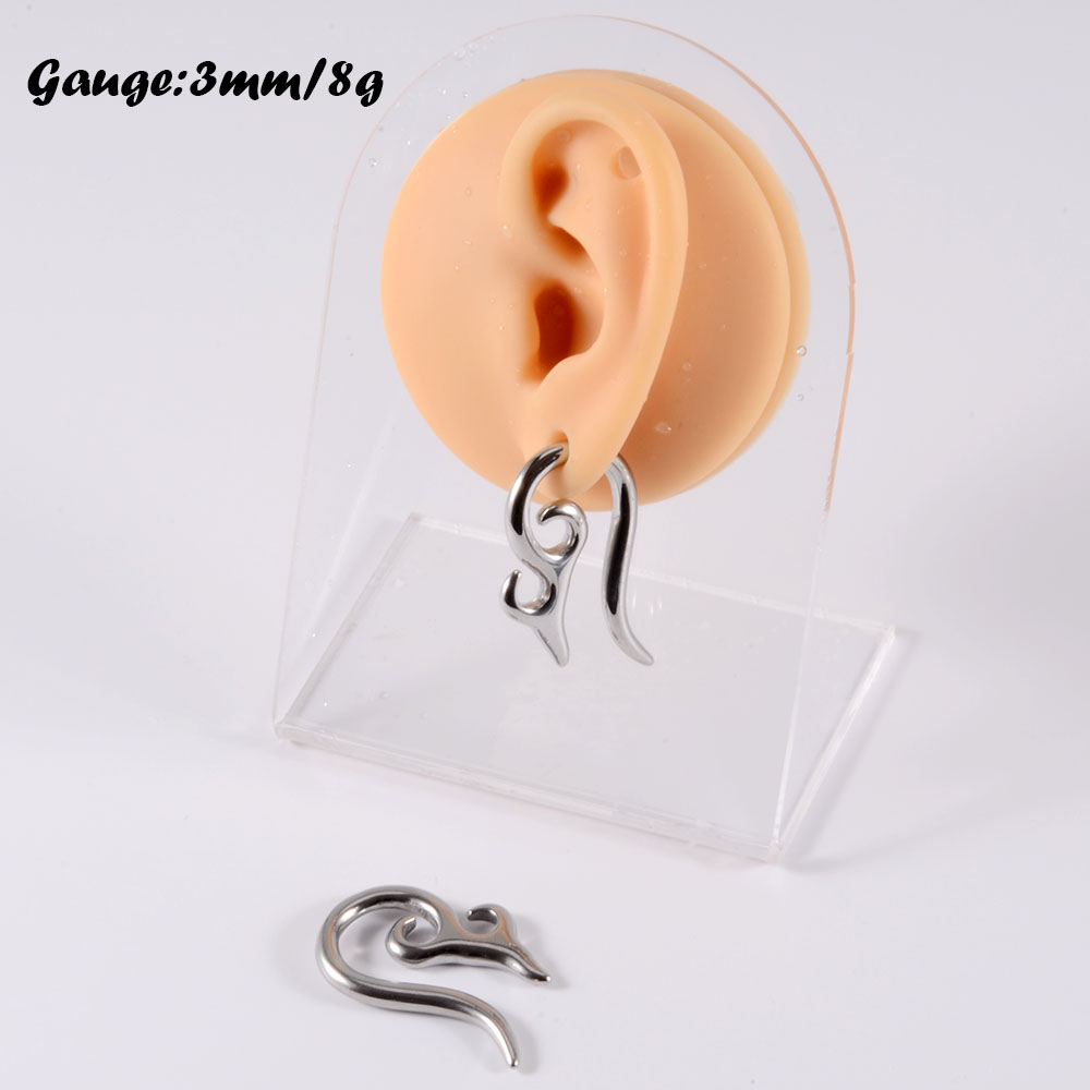 PAIR Surgical Steel Heavy Ear  - Body Jewelry Gauge Sizes recensione e prezzo