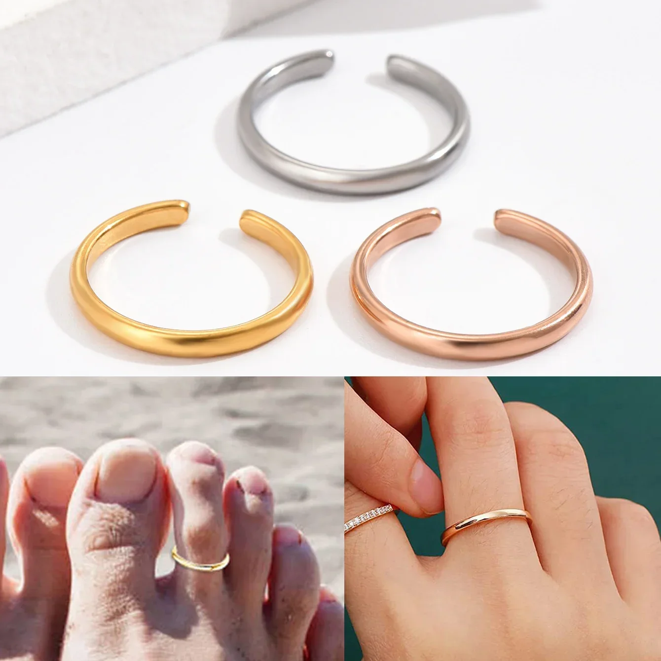 1PC Toe Rings for Women Adjust - Body Jewelry Rings recensione e prezzo