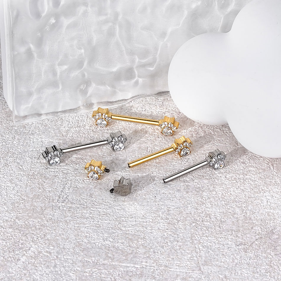 1Pc Titanium Flower Nipple Pie - Body Jewelry Internally Threaded recensione e prezzo
