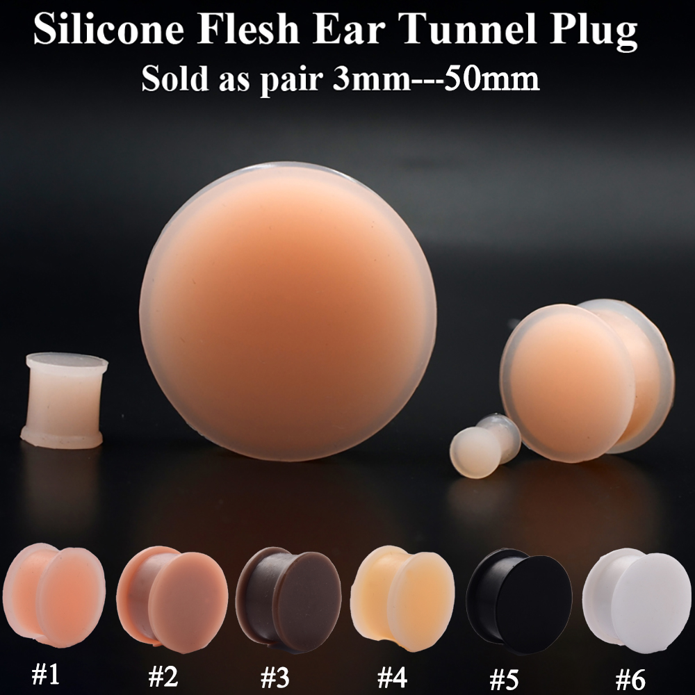 1 Pair Silicone Flexible Thick - Body Jewelry Gauge Sizes recensione e prezzo