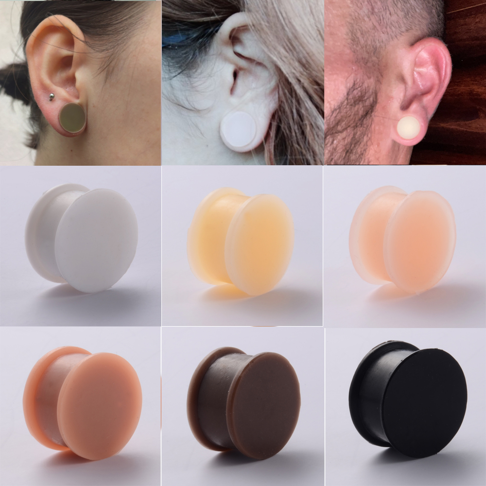 1 Pair Silicone Flexible Thick - Body Jewelry Gauge Sizes recensione e prezzo