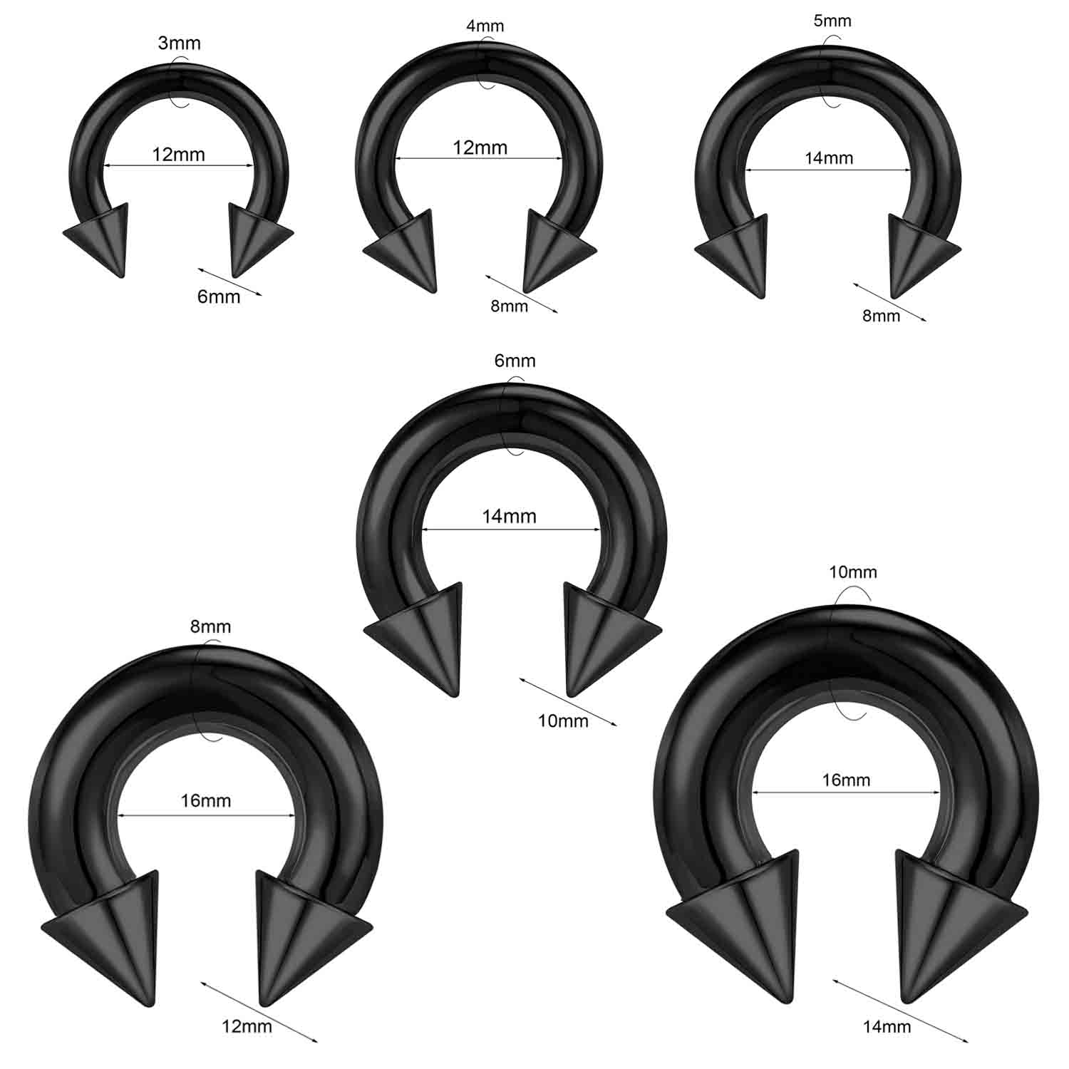 1 Pcs Large Size Surgical Stee - Body Jewelry Gauge Sizes recensione e prezzo