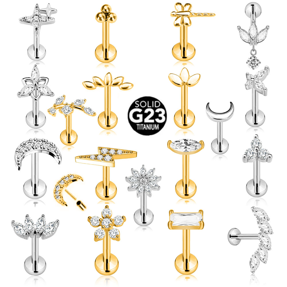 ASTM F136 G23 Titanium Flower  - Body Jewelry Threadless recensione e prezzo