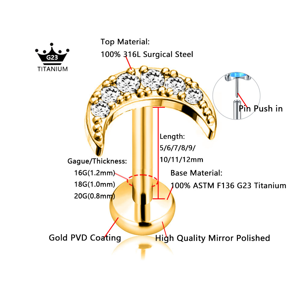 ASTM F136 G23 Titanium Flower  - Body Jewelry Threadless recensione e prezzo