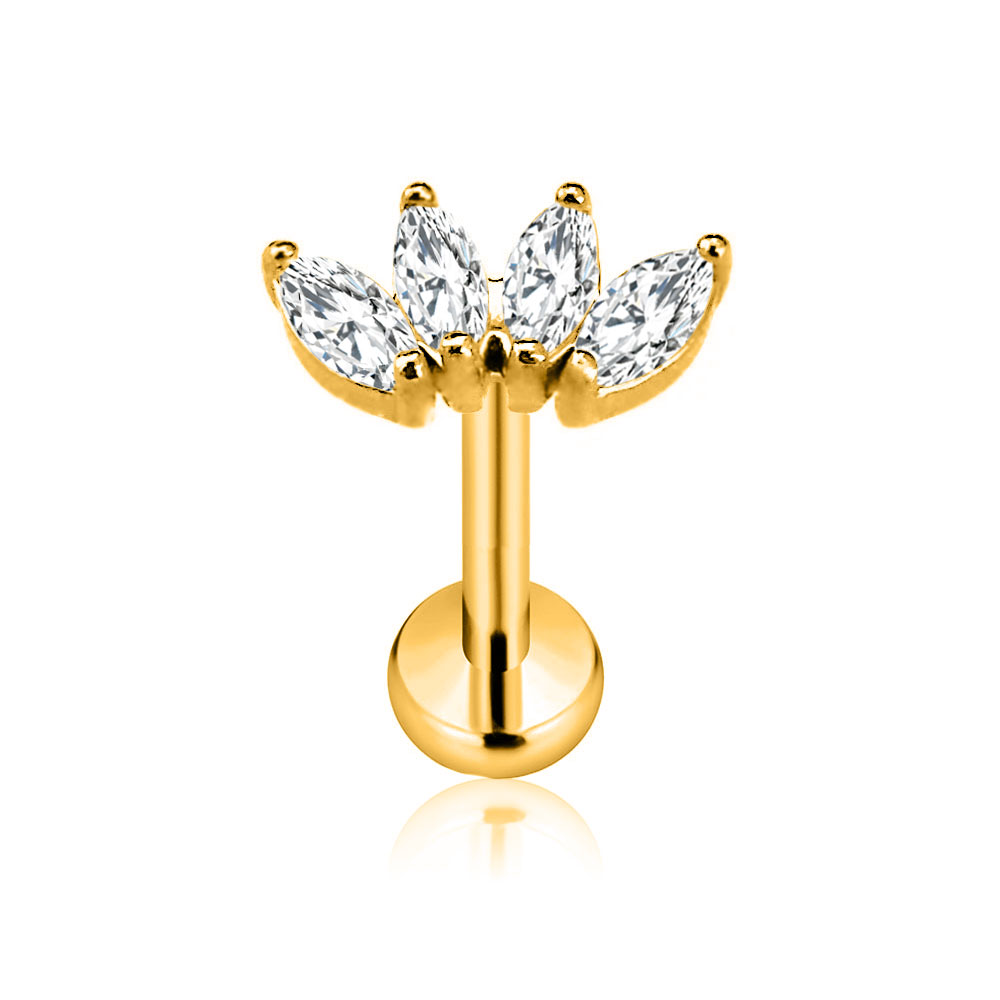 ASTM F136 G23 Titanium Flower  - Body Jewelry Threadless recensione e prezzo