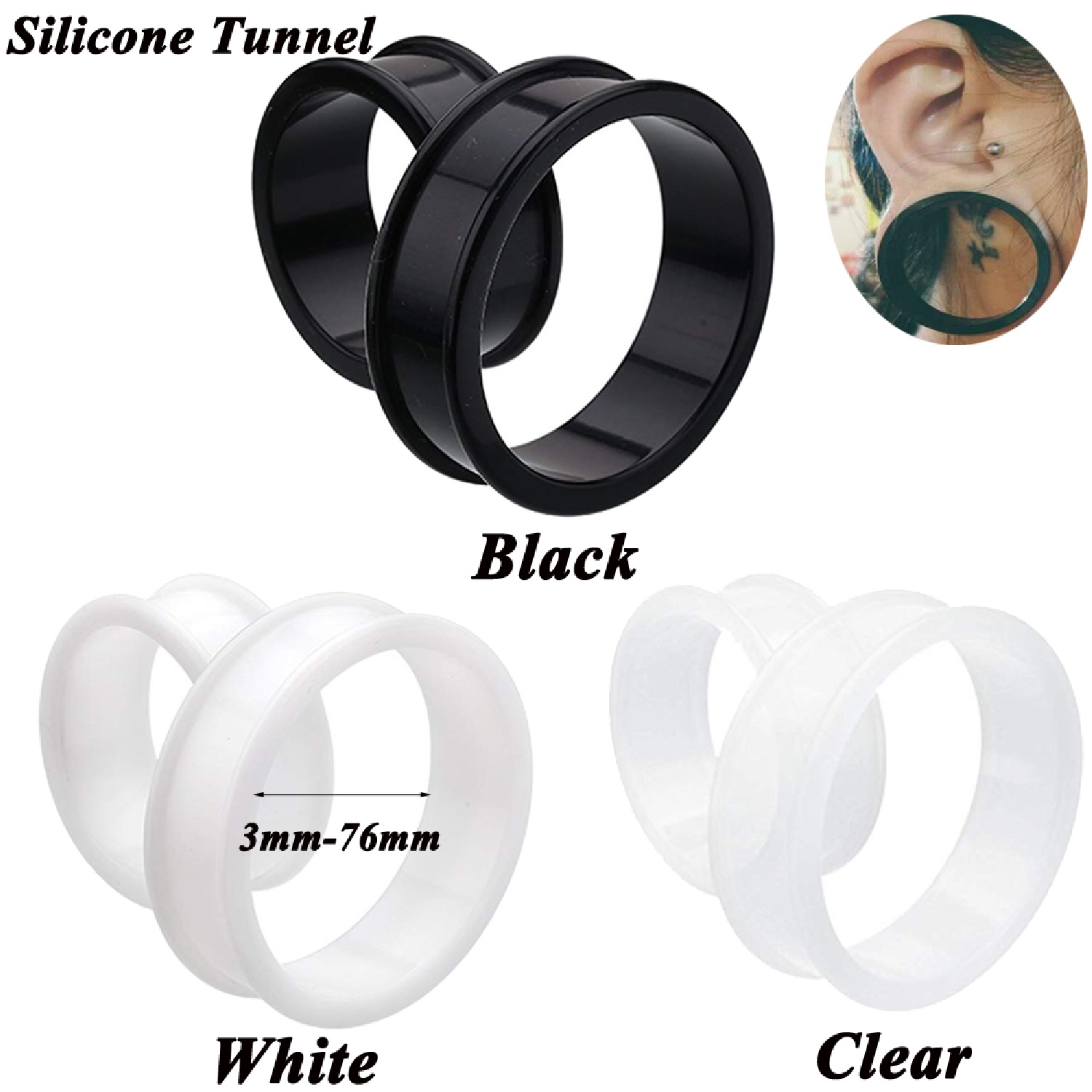 2pcs Supersize Flexible Silico - Septum Clicker Ring recensione e prezzo