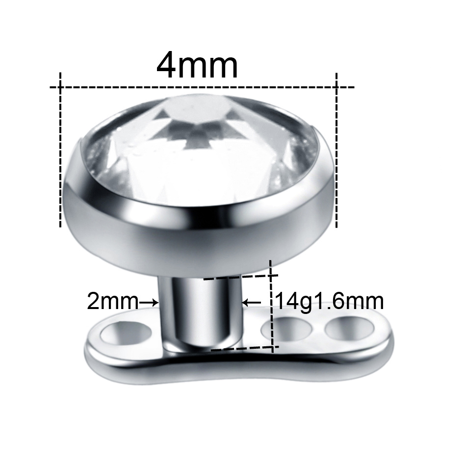10pcs/lot Titanium Micro Derma - Dermal Anchor Top recensione e prezzo