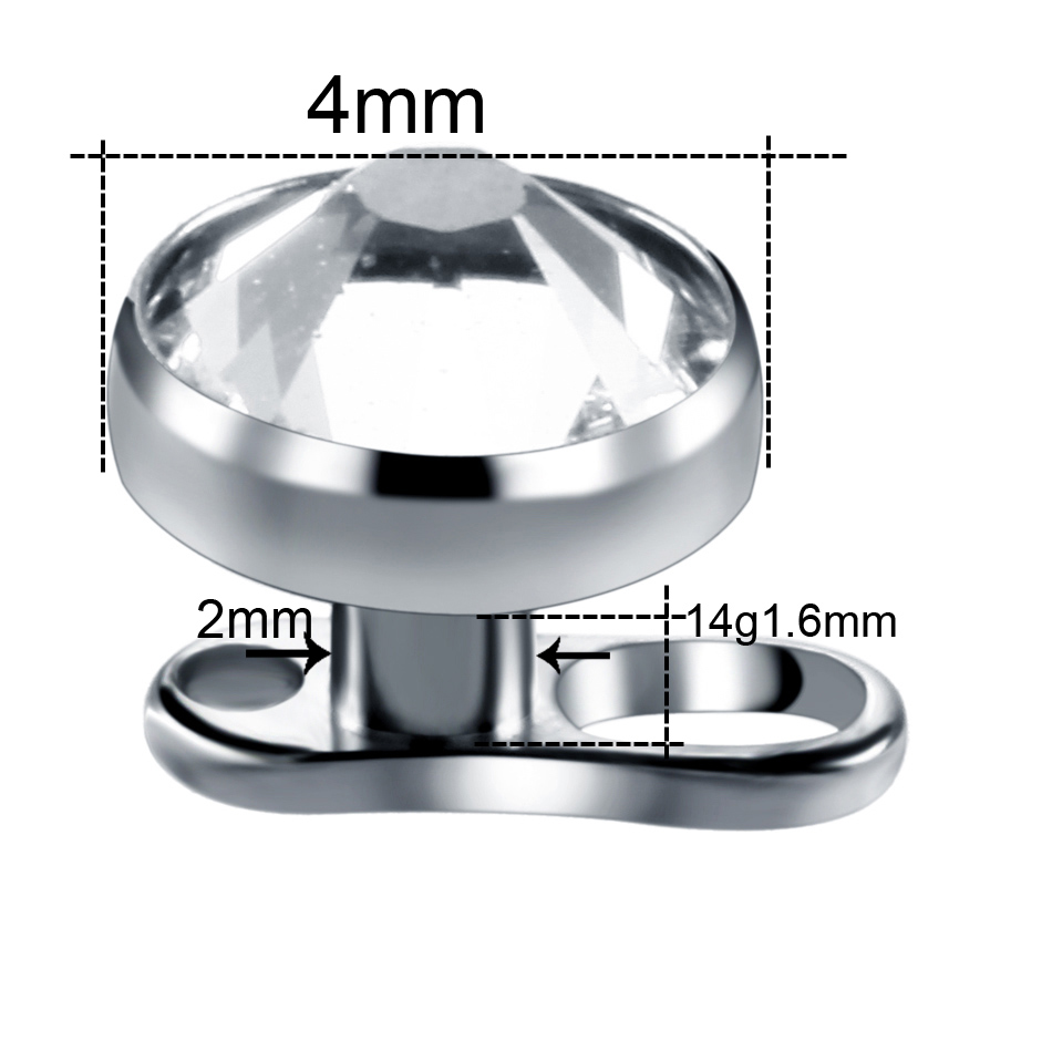 10pcs/lot Titanium Micro Derma - Dermal Anchor Top recensione e prezzo