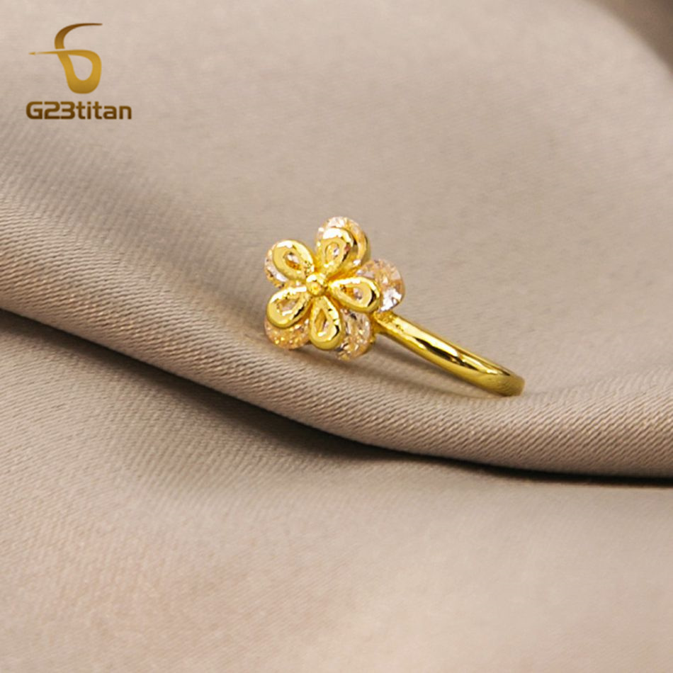 1pc Inlaid Zircon Flower Coppe - Body Jewelry Ear Piercing recensione e prezzo