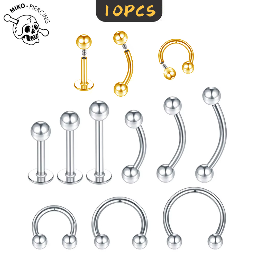 10 Pcs ASTM F136 Titanium Inte - Body Jewelry Internally Threaded recensione e prezzo