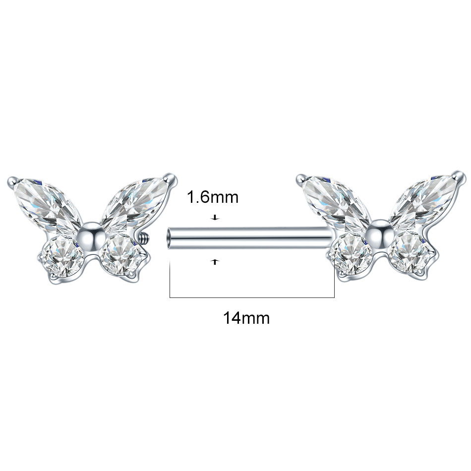 1Pc G23 Titanium Nipple Ring S - Body Jewelry Internally Threaded recensione e prezzo