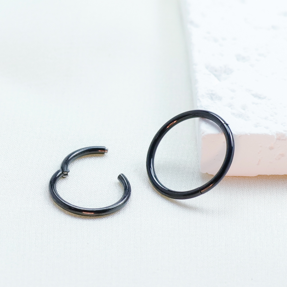 F136 Titanium Piercing Black N - Septum Clicker Ring recensione e prezzo