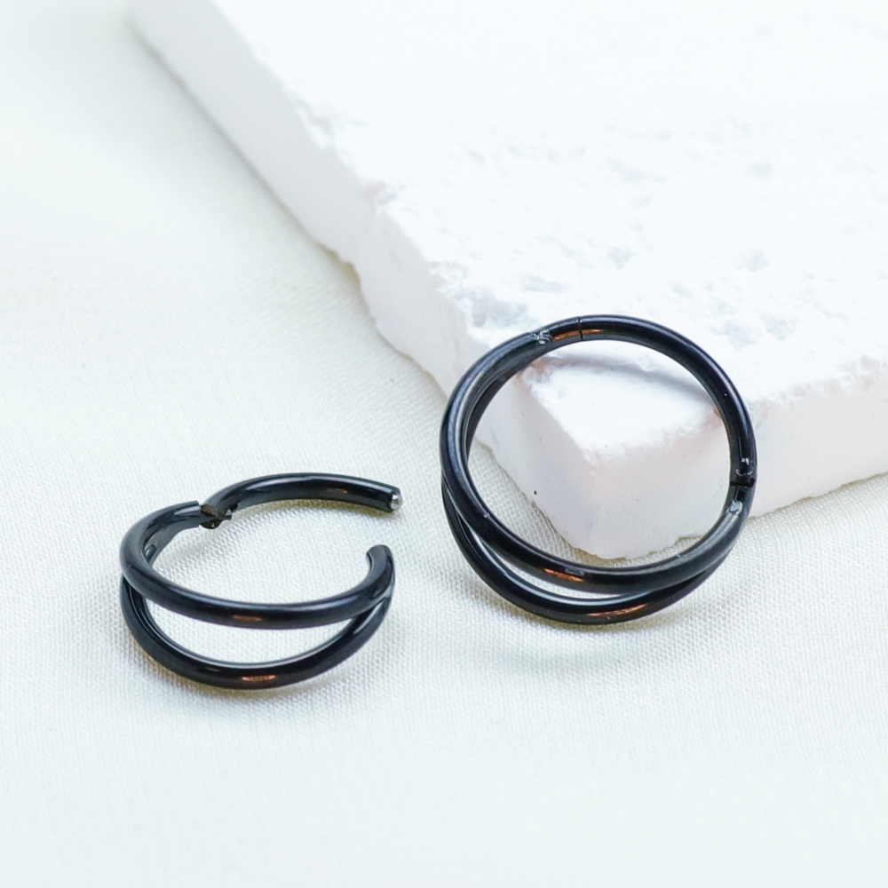 F136 Titanium Piercing Black N - Septum Clicker Ring recensione e prezzo
