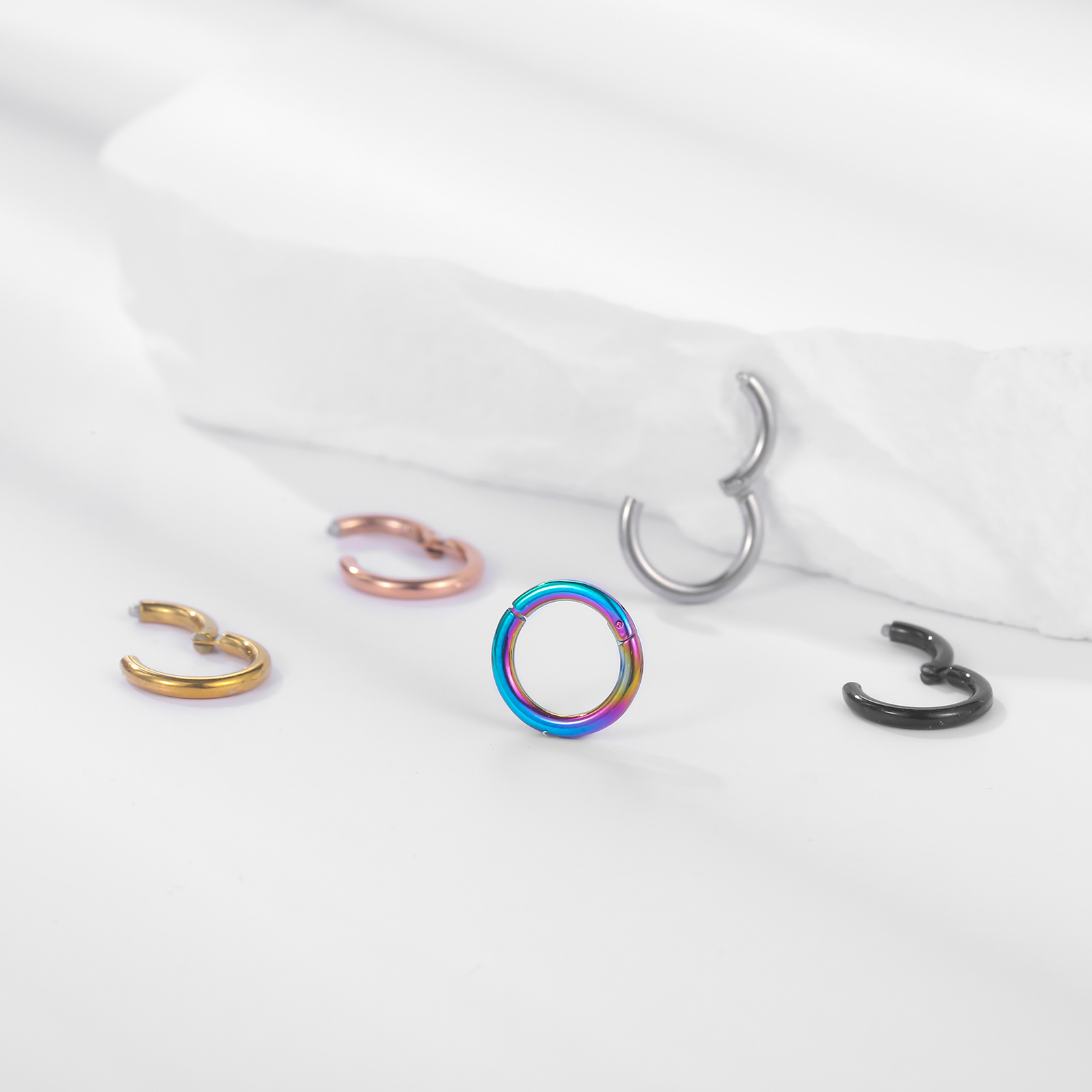 1pc Titanium Hinged Segment Ri - Septum Clicker Ring recensione e prezzo