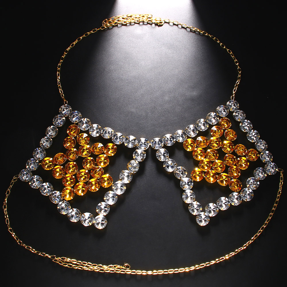 Sexy Yellow Pentagram Chest Ch - Yellow Body Jewelry recensione e prezzo