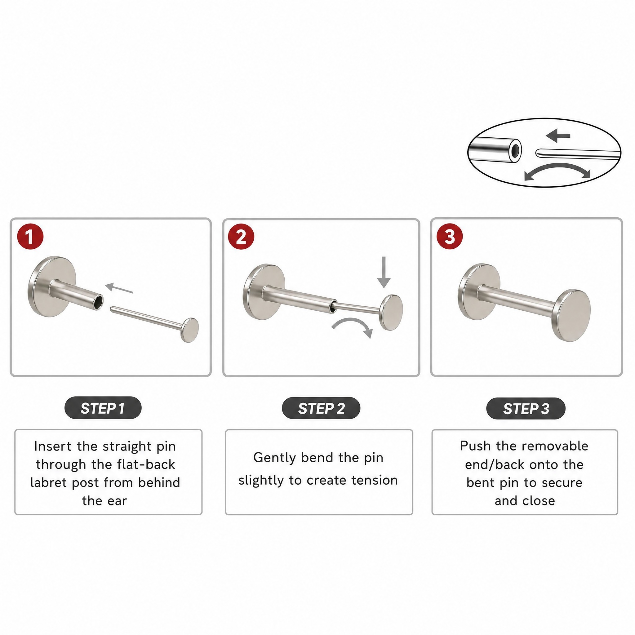 10pcs ASTM F136 Titanium Push  - Body Jewelry Threadless recensione e prezzo