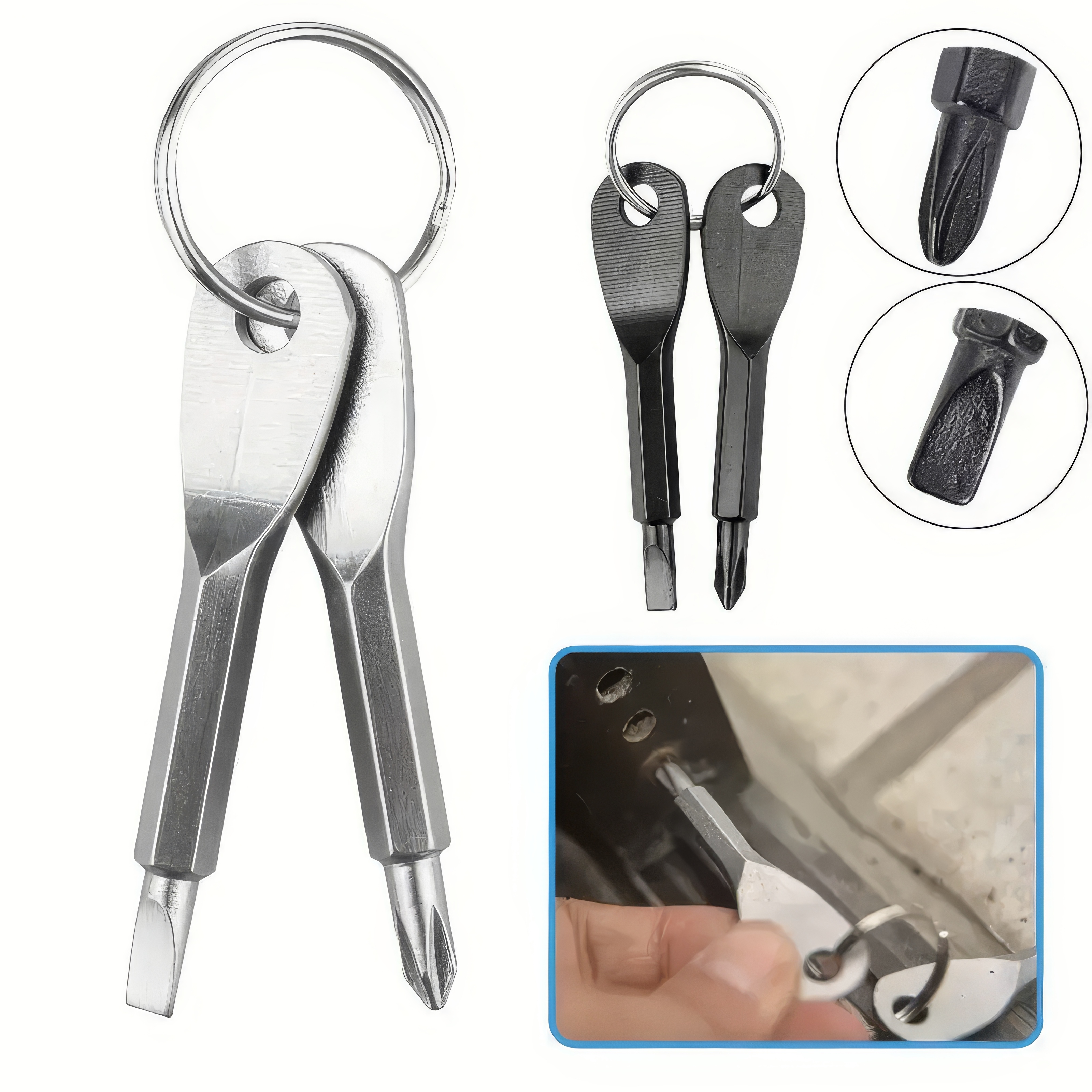 2 Keychain Screwdrivers in Bla - Body Jewelry Repair recensione e prezzo