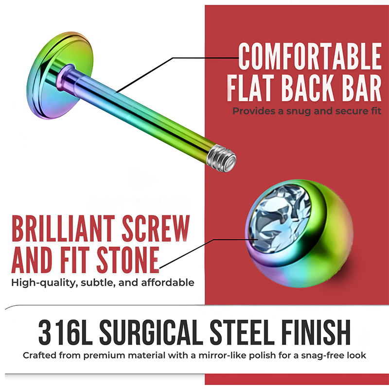 16G Surgical Steel Ball Top CZ - Body Jewelry Ear Piercing recensione e prezzo