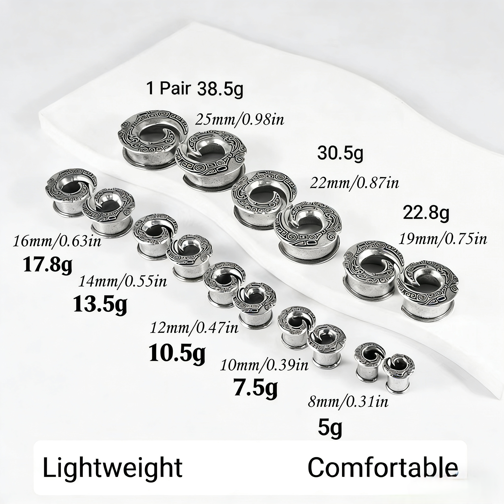 Vintage Spiral Ear Weights 1 P - Body Jewelry Hangers recensione e prezzo