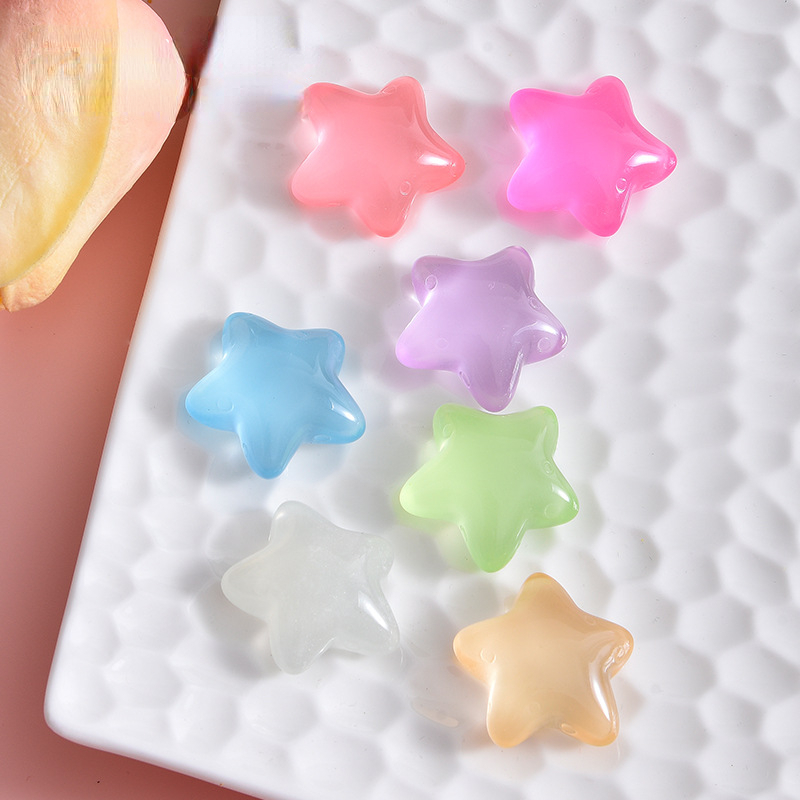 10pcs Fluorescent Five-pointed - Star Flat Back recensione e prezzo