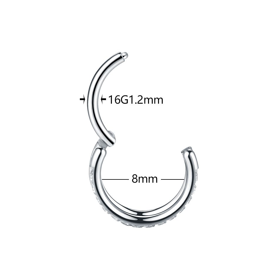 1pc Titanium Cartilage Hoop Ea - Septum Clicker Ring recensione e prezzo