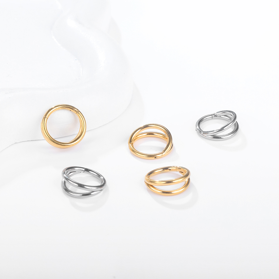 1pc Titanium Cartilage Hoop Ea - Septum Clicker Ring recensione e prezzo