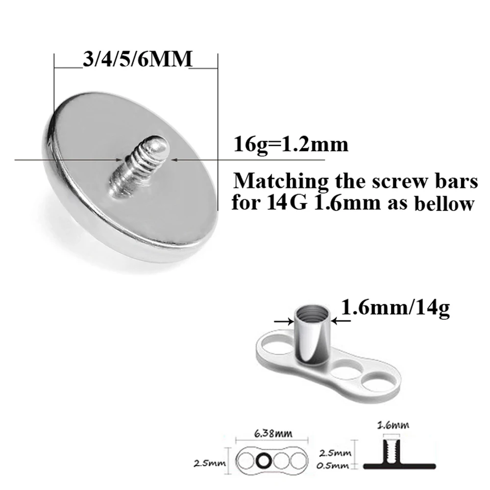 1PC Titanium Prong Flash Film  - Dermal Anchor Top recensione e prezzo