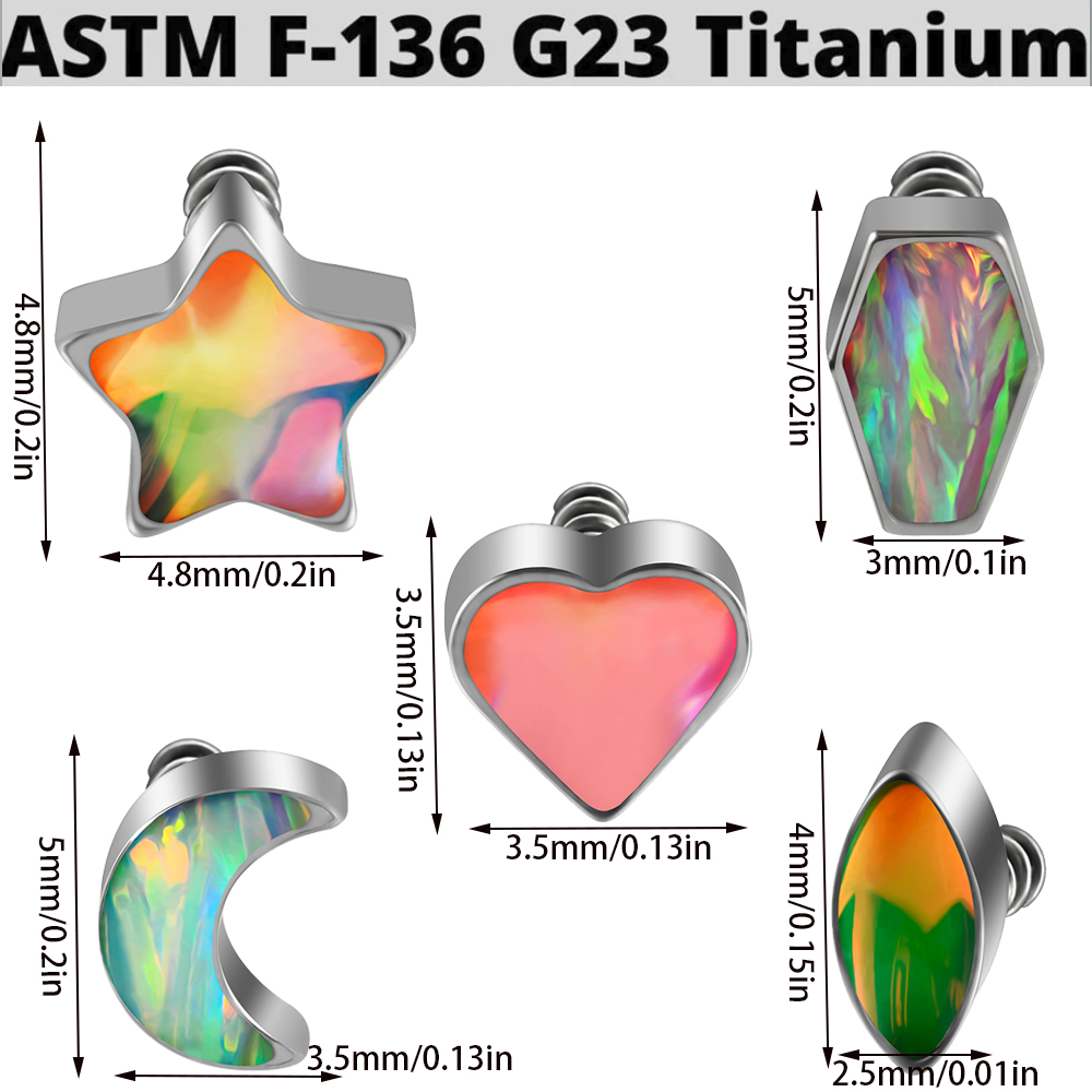 1PC Titanium Prong Flash Film  - Dermal Anchor Top recensione e prezzo