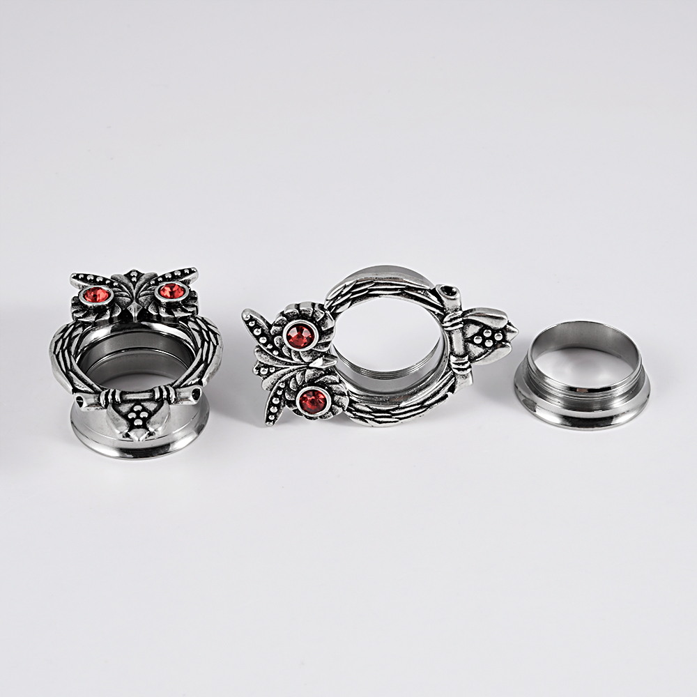 1PC Stainless Steel Owl Ear Ex - Body Jewelry Internally Threaded recensione e prezzo