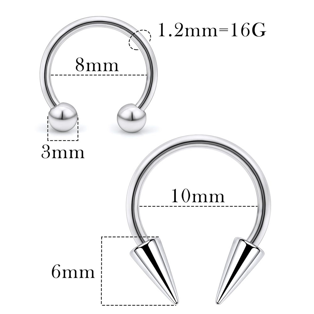 1Pcs Spike Septum Rings 16G Su - Septum Clicker Ring recensione e prezzo