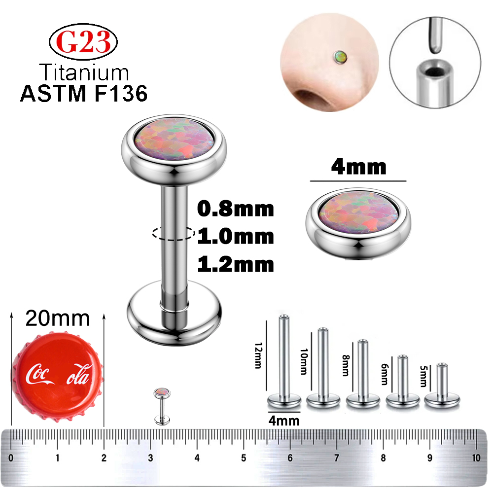 1pcs G23 Titanium Nose Labret  - Body Jewelry Threadless recensione e prezzo