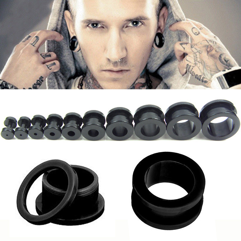 SaYao 2 Pieces Big Size Black  - Body Jewelry Gauge Sizes recensione e prezzo
