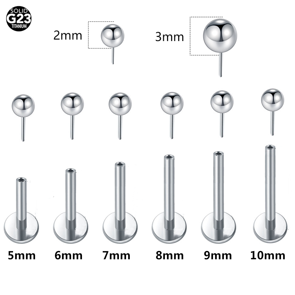 1/10pcs Titanium Push-in Balls - Body Jewelry Threadless recensione e prezzo